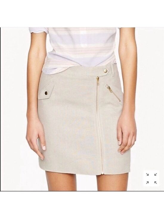J. Crew Dresses & Skirts - J. Crew Tan Beige Linen Utility Skirt